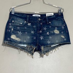 Victoria’s Secret PINK High Rise Denim Shorts Size 4 NWT Blue Jean Shorts